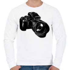 PRINTFASHION Fényképezőgép  - Férfi pulóver - Fehér