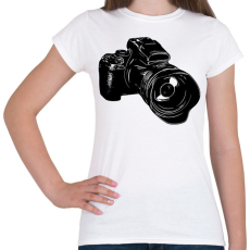 PRINTFASHION Fényképezőgép  - Női póló - Fehér
