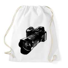 PRINTFASHION Fényképezőgép  - Sportzsák, Tornazsák - Fehér tornazsák