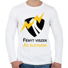 PRINTFASHION Fényt viszek az életedbe - Férfi hosszú ujjú póló - Fehér férfi póló