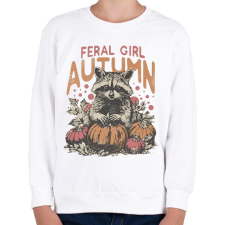 PRINTFASHION Feral Girl Autumn - Gyerek pulóver - Fehér gyerek pulóver, kardigán