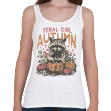 PRINTFASHION Feral Girl Autumn - Női atléta - Fehér női trikó