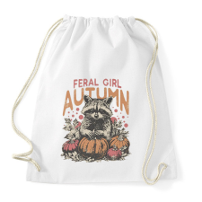 PRINTFASHION Feral Girl Autumn - Sportzsák, Tornazsák - Fehér tornazsák