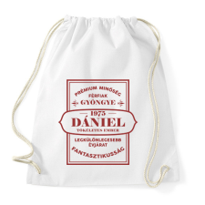 PRINTFASHION Férfiak gyöngye - Névvel, évszammal - Sportzsák, Tornazsák - Fehér tornazsák