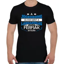 PRINTFASHION Férfiak játszák - Férfi póló - Fekete férfi póló