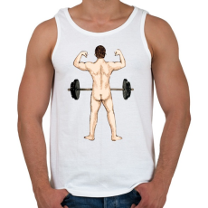 PRINTFASHION Férfiasság - Férfi atléta - Fehér