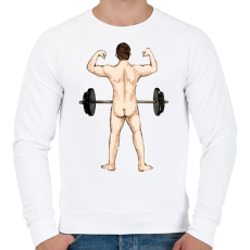 PRINTFASHION Férfiasság - Férfi pulóver - Fehér