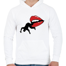 PRINTFASHION Férfifaló - Férfi kapucnis pulóver - Fehér férfi pulóver, kardigán
