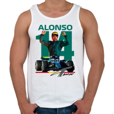 PRINTFASHION Fernando-Alonso - Férfi atléta - Fehér atléta, trikó