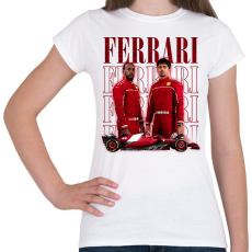 PRINTFASHION Ferrari 2025 Forma1 - Női póló - Fehér