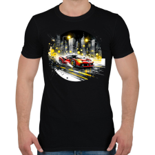 PRINTFASHION Ferrari - Férfi póló - Fekete férfi póló