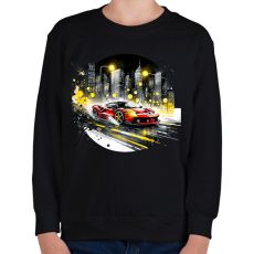 PRINTFASHION Ferrari - Gyerek pulóver - Fekete