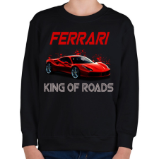PRINTFASHION FERRARI KING OF ROADS - Gyerek pulóver - Fekete gyerek pulóver, kardigán