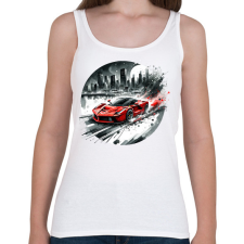 PRINTFASHION Ferrari - Női atléta - Fehér női trikó