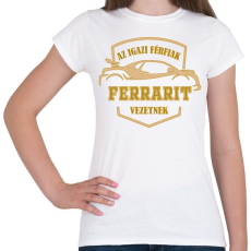 PRINTFASHION Ferrari sofőr - Női póló - Fehér