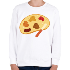 PRINTFASHION Festék kenyéren - Gyerek pulóver - Fehér gyerek pulóver, kardigán