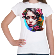 PRINTFASHION Festékes lány - Női póló - Fehér női póló