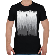 PRINTFASHION Festett erdő - Férfi póló - Fekete férfi póló