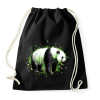 PRINTFASHION Festett panda - Sportzsák, Tornazsák - Fekete