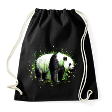 PRINTFASHION Festett panda - Sportzsák, Tornazsák - Fekete tornazsák
