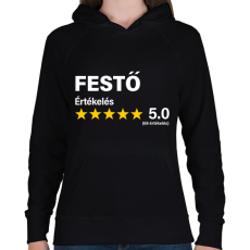 PRINTFASHION Festő Értékelés ***** 5.0 (69 értékelés) - Női kapucnis pulóver - Fekete