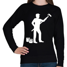 PRINTFASHION Festő mester - Női pulóver - Fekete