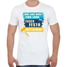 PRINTFASHION Festo mesterfokon - Férfi póló - Fehér férfi póló