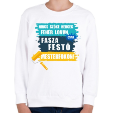 PRINTFASHION Festo mesterfokon - Gyerek pulóver - Fehér gyerek pulóver, kardigán