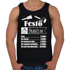 PRINTFASHION Festő óradíj - Férfi atléta - Fekete