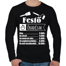 PRINTFASHION Festő óradíj - Férfi hosszú ujjú póló - Fekete férfi póló