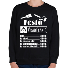 PRINTFASHION Festő óradíj - Gyerek pulóver - Fekete gyerek pulóver, kardigán