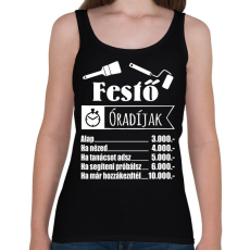 PRINTFASHION Festő óradíj - Női atléta - Fekete