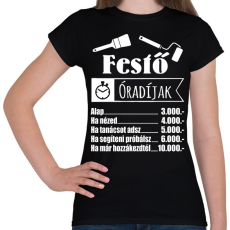 PRINTFASHION Festő óradíj - Női póló - Fekete