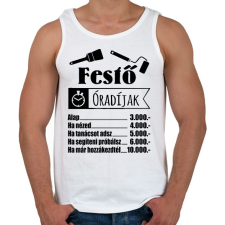 PRINTFASHION Festő óradíjak - Férfi atléta - Fehér atléta, trikó