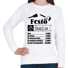 PRINTFASHION Festő óradíjak - Női pulóver - Fehér női pulóver, kardigán