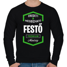 PRINTFASHION Festő prémium minőség - Férfi pulóver - Fekete férfi pulóver, kardigán