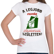 PRINTFASHION Festő szülinapja július színes - Női póló - Fehér női póló