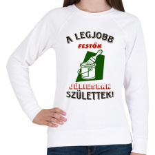 PRINTFASHION Festő szülinapja július színes - Női pulóver - Fehér női pulóver, kardigán