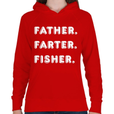 PRINTFASHION FFF - Női kapucnis pulóver - Piros női pulóver, kardigán