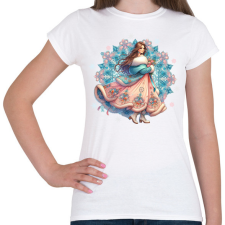 PRINTFASHION Fiatal lány télen - Női póló - Fehér női póló