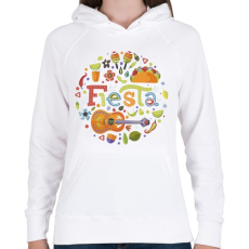 PRINTFASHION Fiesta -Mexico - Női kapucnis pulóver - Fehér