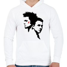 PRINTFASHION fight club - Férfi kapucnis pulóver - Fehér férfi pulóver, kardigán