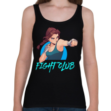 PRINTFASHION Fight Club Girls - Női atléta - Fekete női trikó