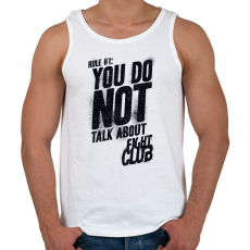 PRINTFASHION Fight Club: Rule One - Férfi atléta - Fehér
