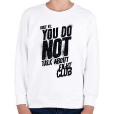 PRINTFASHION Fight Club: Rule One - Gyerek pulóver - Fehér gyerek pulóver, kardigán