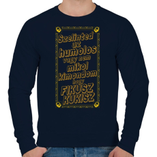 PRINTFASHION Fikusz Kukisz | 2 - Férfi pulóver - Sötétkék