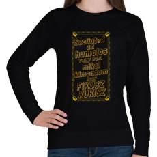 PRINTFASHION Fikusz Kukisz | 2 - Női pulóver - Fekete
