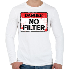 PRINTFASHION Filter nélkül! - Férfi hosszú ujjú póló - Fehér