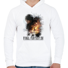 PRINTFASHION Final Fantasy 16 - Férfi kapucnis pulóver - Fehér