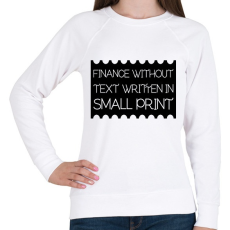 PRINTFASHION Finance-without-text-written-in-small-print - Női pulóver - Fehér